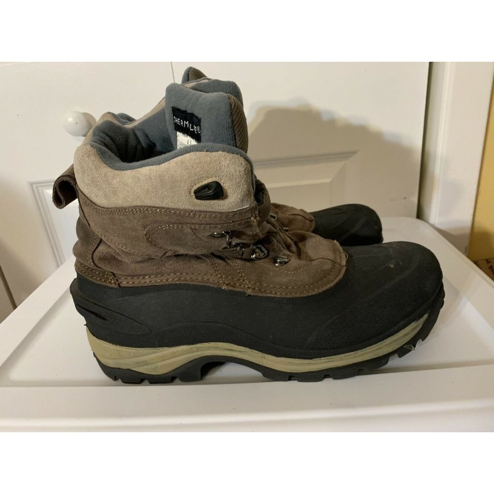 POLAR EDGE Warm Thermolite‎ Winter Men’s Sz 13 suede Snow Boots Beige Shoes